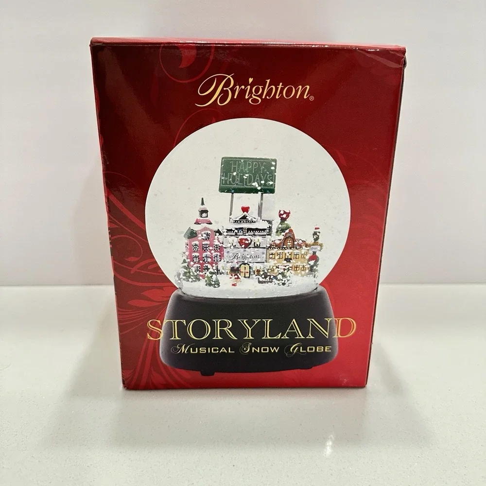 Vintage‎ Christmas BRIGHTON VILLAGE Storyland Musical Snow Globe – 